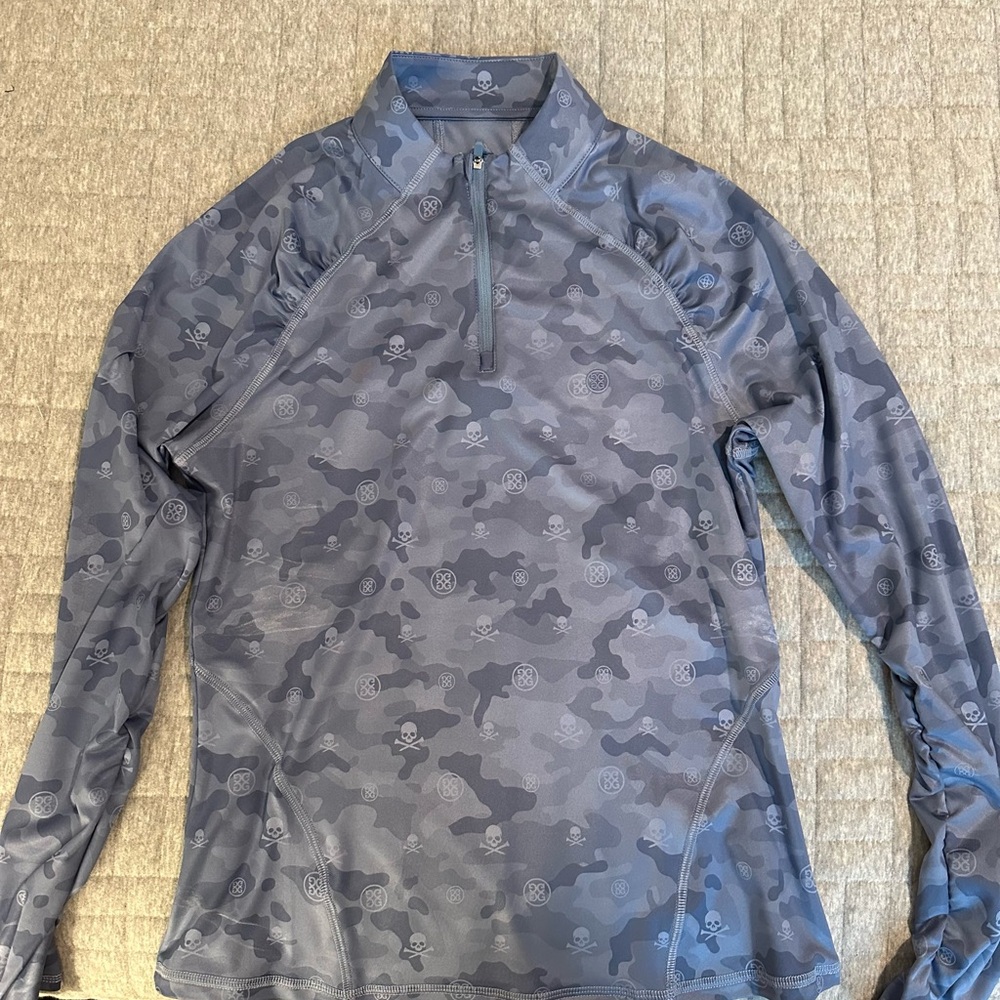 G/FORE Blue Camouflage Long Sleeve Top